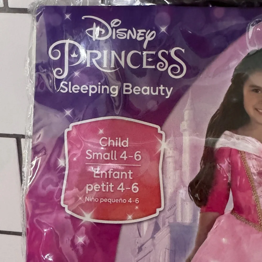 Disney Princess Sleeping Beauty Aurora Light-Up Costume Dress Pink Child 4-6